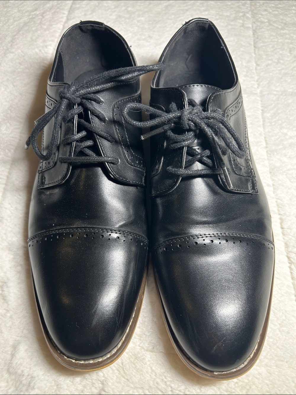 Stacy Adams Black Leather Man Made Shoes
